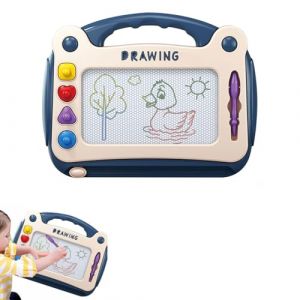 Ardoise Magique,Ardoise de Gribouillage Magn&eacute;tique Effa&ccedil;ablem,4 Couleurs Effa&ccedil;able Planche &agrave; Dessin Magn&eacute;tique,Jouet Enfant Tableau Magn&eacute;tique,avec 4 tampons Jouets &eacute;ducatifs pour Les Enfants 2-6 Ans (XMiaoming, neuf)