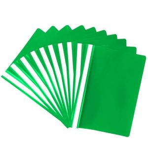 Netuno 10x chemise à lamelle vert A4 dossier rapide chemise à levier en plastique classeur en plastique classeur rapide A4 chemise de présentation chemise avec couverture transparente (netuno, neuf)