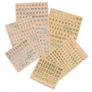 Ipetboom 12 Pièces Autocollants alphanumériques lettre autocollants conseil Gel étiquette mini etiquette autocollante album verre phone Autocollants de cartes de vœux numéro autocollants (hikarish, neuf)