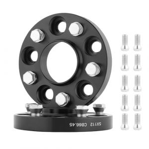 GEARMONSTER &Eacute;largisseur de voie 2 x 20 mm entretoises Kit LK : 112/5 NLB:66.45 avec 10 boulons de roue M14 x 1,5 x 25 mm &Eacute;largisseurs de voie pour Mercedes-Benz (DongGuanShiLuoTaoMaoYiYouXianGongSi, neuf)