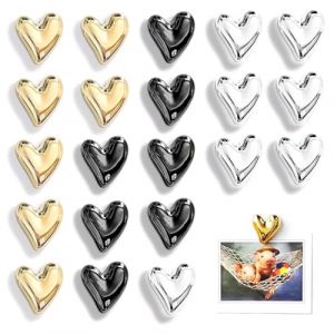 JYNXOR Aimant Frigo,21 Pi&egrave;ces Magnet Frigo Dor&eacute;s en Forme de C&oelig;gur,3D Magnets Puissants,Aimant Tableau Blanc,pour R&eacute;frig&eacute;rateur,Tableau Magn&eacute;tique et Bureau,pour Photos et Notes (SHOPSCAPE INK, neuf)