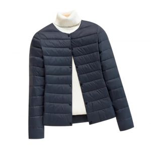 Doudoune L&eacute;g&egrave;re Femme Hiver Doudoune Legere Femme Veste Matelass&eacute;e Femme Mi Saison Puffer Jacket Femme Blouson Doudoune Duvet Ultralight Fine Cintr&eacute;e Femme Legere Pliable Quilted Jacket Femme Marine M (HAXNOHEY, neuf)