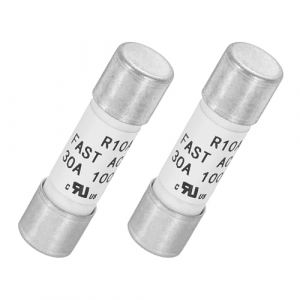 QUARKZMAN Fusible Rapide FF en C&eacute;ramique DC 1000V 30A, 2pcs Fusibles Tube Cartouche &agrave; Coupure Rapides de Protection &agrave; Limitation de Courant (QUARKZMAN, neuf)