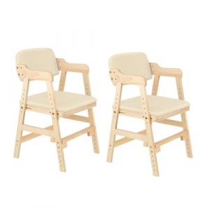 Chaise Haute d'alimentation Bébé,Chaise Haute Bébé Evolutive en Bois Naturel,Hauteurs Réglable Stable Chaise Supporte 90KG pour Bébés Enfants et Adultes,Solide,Design Universel (jusiZL, neuf)