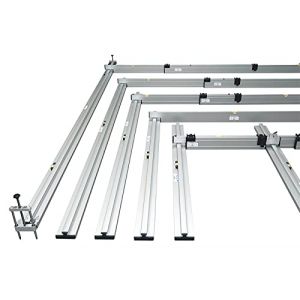 Jauge &agrave; b&eacute;ton sec rabo &laquo; Profi-Set &raquo; 5 pi&egrave;ces : 2 rails de base de 1,25 m et 2,50 m + 1 r&egrave;gle &agrave; niveler r&eacute;glable en continu de 1,50 &agrave; 2,50 m (VGS Scheller, neuf)