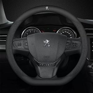 DOMOJT Couvre Volant en PU Cuir pour Peugeot 308 408 508 205 206 208 3008 2008 4008 5008 103 106 307, Microfibre PU Cuir Antid&eacute;rapant Respirant Prot&egrave;ge-Volant,B (Ganghaocheng Company, neuf)