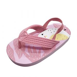 Sandales d'&eacute;t&eacute; 2025 pour fille - Sandales en EVA avec tongs r&eacute;glables pour enfants - Sangle de plage - Chaussures &eacute;lastiques pour l'&eacute;t&eacute; - Chaussures d'&eacute;t&eacute; pour b&eacute;b&eacute;, Rouge past&egrave;que, 26 EU (⭐⭐⭐⭐⭐ Cinq &eacute;toiles⭐⭐⭐⭐⭐, neuf)