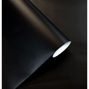 Papier Adhesif pour Meuble Noir Mat Film Adhesif pour Mur Cuisine Fenêtre Toilette Cristal Vinyle Decoratif Impermeable Stickers Meubles 30x120 cm (GOYA PRINT, neuf)