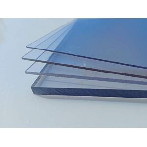 Plaque Polycarbonate UV différentes Tailles, épaisseurs, transparente (0,5-20 mm) (PC transparente 4 mm, 700 x 400 mm) (alt-intech, neuf)