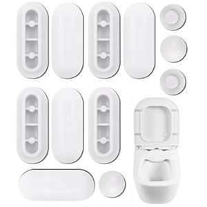 12 Pièces Amortisseur Universel WC, tampons pour abattant de WC,Tampon Universel pour Siège de Toilette Kit D'amortisseurs,Abattant WC Tampon de Remplacement de Toilette Pour la maison,le bureau etg. (yujiandeouzhoudianpu, neuf)