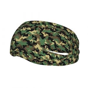 Bandeau de sport &agrave; imprim&eacute; camouflage - Bandeaux de sport polyvalents pour enfants et adultes - Bandeau r&eacute;glable (JUNGTae, neuf)