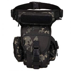 Sac de Cuisse Sac de P&ecirc;che Sac Tactique Militaire Molle Sac de Multifontion Sac de Chasse Sac Applicable &agrave; Randonn&eacute;e Camping Escalade Voyage Moto Cyclisme (YFNT, neuf)