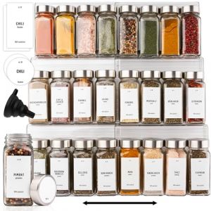 Deco haus® Rangement Epices Cuisine Tiroir avec Pot a Epices Lot de 24 - Range epices cuisine tiroir avec Étiquettes - Epicier rangement cuisine - Tiroir a epices - Organisateur epices (Mortred, neuf)