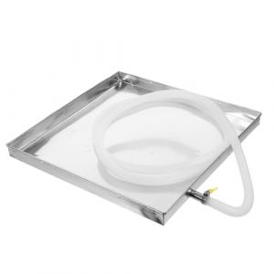 ORFOFE Bac Dégouttage Carré Pour Climatiseur Extérieur Bac Dégouttage Robuste En Acier Inoxydable Avec Tuyau De Vidange (Establish Wen, neuf)