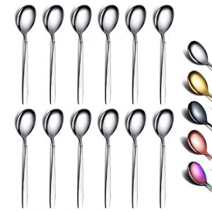 Berglander 12 Pi&egrave;ces Cuill&egrave;re &agrave; th&eacute; 16cm, acier inoxydable Cuill&egrave;re &agrave; caf&eacute; poli brillant, design moderne cuill&egrave;re &agrave; dessert, va au lave-vaisselle. (Shenzhenshi Beigelande Jiajuyongpin Youxian Gongsi, neuf)