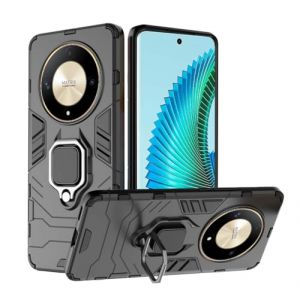 PEIYE Coque pour Honor Magic 6 Lite 5G / Honor X9b, Housse &Eacute;tui avec Bumper Silicone Souple et Armor PC Rigide, Anneau 360&deg;, Cover Case Antichoc, Compatible Support Voiture Magn&eacute;tique, Noir (Zanwon, neuf)