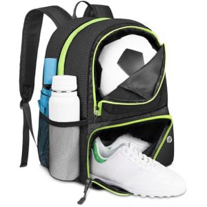 YOREPEK Sac à Dos de Football, Sac de Football léger avec Support de Ballon pour Jeune garçon et Fille, résistant à l'eau, pour équipement de Sport, Basket-Ball, Volley-Ball, Football pour (Everyworth EU, neuf)