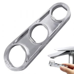 JEYORZY 1 Pi&egrave;ces Cl&eacute; &agrave; Barboteuse pour Robinet, A&eacute;rateur Buse M&eacute;langeuse A&eacute;rateur, Cl&eacute; de Montage pour A&eacute;rateur, Mousseur de Robinet, Outil Polyvalent pour l'Ajustement du D&eacute;bit d'Eau (Wacicy EU, neuf)