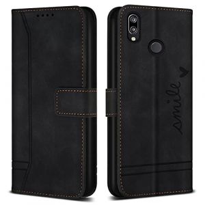 Bravoday Coque pour Huawei P20 Lite/Huawei Nova 3E, Etui Cuir avec Magnetique, Flip Pochette Housse pour Huawei P20 Lite/Huawei Nova 3E Protection, Noir (Bravoday, neuf)