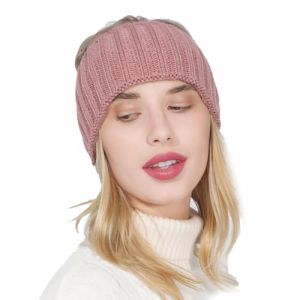 Cache-oreilles bandeau tricot&eacute; - Bande d&rsquo;hiver &eacute;paisse | Enveloppement au crochet doux et chaud, accessoire confortable par temps froid pour la course &agrave; pied, le jogging, la randonn&eacute;e, le ski, la marc (xiucey, neuf)