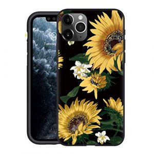 Yoedge Coque pour Huawei P Smart 2020 4G Etui en Silicone Noir avec Motif Dessin Housse de Protection Antichoc TPU Mat Ultra Fine Souple Bumper Case Cover pour Huawei P Smart 2020 6,21", Tournesol (Herr Dietmar, neuf)