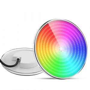 LyLmLe Projecteur Piscine LED Remplie de R&eacute;sine, 35W Lampe Piscine PAR56 RGB Dimmable Multicolore Lumi&egrave;re LED Spot Synchrone, Angle de Faisceau 140&deg;, IP68 &eacute;tanche, 12V AC, Aucun Contr&ocirc;leur (Raypole International, neuf)
