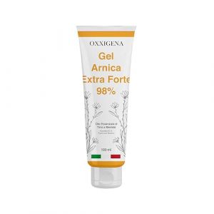Oxxigena - Gel d'Arnica Extra Fort 98%, Apaisant et Revigorant, avec ajout d'huile essentielle de thym et de menthol, Absorption Rapide, 100 ml (Venus S.r.l., neuf)