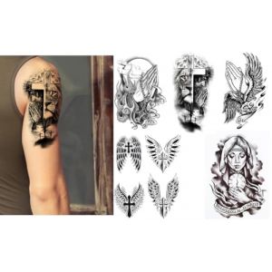 Maria5 Lot de 5 feuilles de tatouage religieux Motif croix (Beyond Perfection, neuf)