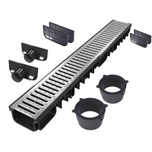 'S'lon Caniveau 12 m (kit Complet) | Acier galvanis&eacute; Classe B125 | Type 50 (caniveaux) (Goutti&egrave;re Expert, neuf)