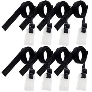 Junhui Kit de Fixation pour Bâche Solaire de Piscine, Boucle de Plaque de Bobine Solaire pour Film de Piscine, Couverture Solaire Sangles Set Contient 8 Sangles, 8 plaques de Cordon et 8 Boucles (Screwell, neuf)