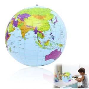 LAKJUOZ 1 Pièce Globe Terrestre Gonflables En Pvc Globe Du Monde Balss De Plage Pour La Plage L'École Le Bureau L'Éducation Pour Les Enfants Et Les Adolescents (30,5 Cm Après Gonflé) (LI LINA DE DIAN, neuf)