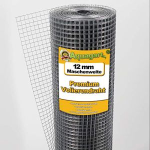 Volière Treillis métallique Treillis soudé Grillage galvanisé à Chaud 1m de Large - 12mm x 12mm - différentes Longueurs (45m) (Aquagart24, neuf)