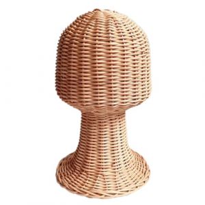 T&ecirc;te de mannequin tendance pour perruques et chapeaux en rotin, support de chapeau pour vitrines de vitrine, mannequin d'entra&icirc;nement en cosm&eacute;tologie (Bogji, neuf)