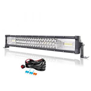 Willpower Barre LED 56cm 22'' 270W con Câblage Rampe LED Spot et Flood Bar a LED 12V 24V Étanche Projecteur LED Longue Portée Feux Phare de Travail LED pour 4x4 Voiture Camion Tracteur Quad Bateau (YZ-EU, neuf)