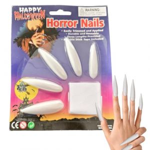 Halloween Press On Nails Costume gothique long, trous de clous effrayants | Décoration d'ongle pour mascarade de performance sur scène, jeu de rôle de vampire, accessoire de fête (jiakrn, neuf)