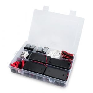 Innfeeltech 8 pi&egrave;ces de F130 micro moteur DC avec supports, 3V-5V, 19000RMP, 8 pi&egrave;ces mini interrupteur de bateau, 2 pi&egrave;ces c&acirc;ble 22AWG (2m), 8AA support de batterie (4 commut&eacute;es, 4 c&acirc;bl&eacute;es) (XINGZHI TECH, neuf)