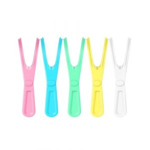 FUGLUS 5PCS Porte-Fil Dentaire R&eacute;utilisable, Nettoyage des Dents Support de Fil Dentaire, Floss Pick Produits en Forme de Y, Nettoyage Interdentaire Support de Remplacement pour Dental Floss (BOOKING PRICELESS, neuf)