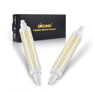 DiCUNO Ampoule LED R7s 118mm, Non-dimmable, Blanc neutre 4000K, 8.5W équivalent 75W lampes halogènes, 1000lm, Culot R7s LED lumière linéaire pour projecteur et applique, 2 Pièces (DiCUNO EU Direct, neuf)