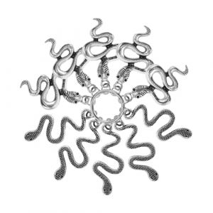 PENIKOKO 10 pi&egrave;ces Lot de Bijoux Locs Serpent Alliage de Zinc Accessoires de Tresses Polyvalents pour D&eacute;coration de Cheveux Anneaux et Pinces Confortables pour Femme (xinshengzhan, neuf)