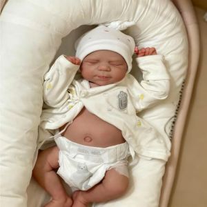 Anano R&eacute;aliste Reborn B&eacute;b&eacute; Poup&eacute;e Gar&ccedil;on 45CM B&eacute;b&eacute; Reborn Gar&ccedil;on Silicone Plein Corps Lavable (Yunxinjinyi, neuf)