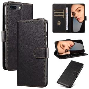 FMPCUON Coque pour iPhone 7 Plus/iPhone 8 Plus Etui RFID Protection Housse en Premium Cuir Pochette Portefeuille Rabat Clapet Case Porte Carte Magn&eacute;tique &Eacute;tui pour iPhone 7 Plus/8 Plus - Noir (FMPCUON-EUR, neuf)