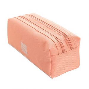 Freesiom Trousse Scolaire, Crayon Fille Garcon Enfant Grande Capacite Double Compartiment Sac Organiseur Fourniture Scolaire Kawaii Fun Etudiant College Cadeau (Rose Pale) (Cabrianne, neuf)