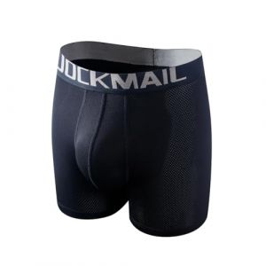 JOCKMAIL Boxer pour homme Modal Boxer doux sous-vêtement pour homme Micro Poches séparées Double poche avec braguette Coffret de soins de santé Boxer Caleçon, M (Brand-Jockmail, neuf)