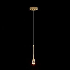 Lampe Suspendue en Cristal à 3 lumières en Forme de Goutte d'eau, Finition en Laiton brossé doré, Mini luminaires LED, Tige en métal, Globe de Plafond en Verre, éclairage Suspendu pour Cuisine, îlot (shangbiaoshao, neuf)