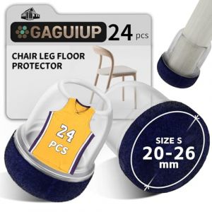 Protections pour pieds de chaise, 24 embouts ronds en silicone de 2,5 cm, protections pour pieds de meubles, couvercles pour pieds de table, embouts pour pieds de tabouret pour éviter les rayures sur (GAGUIUP, neuf)
