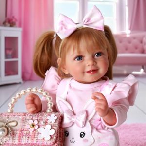 BABESIDE Realistic Reborn Baby Doll Girl &ndash; 20-inch Lifelike Reborn Doll, Soft Cloth Body Reborn Toddler with Outfit & Accessories for Girls Boys Age 3+ (SIDE-baby, neuf)