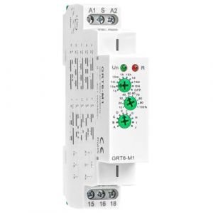 Relais Temporis&eacute; 12v Relais Temporis&eacute; Multifonction GRT6-M1 Horloge Modulaire avec Retard de 0,1 s &agrave; 10 Jours Montage sur rail DIN 35 mm pour Syst&egrave;me de Chauffage Contr&ocirc;le Industrie (AC/DC24V-240V) (Omykou, neuf)
