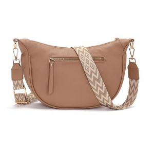 Vezluax Sac Bandouli&egrave;re Femme Sac Banane Femme Cuir PU &Eacute;l&eacute;gant Demi-Lune Crossbody avec Large Sangle R&eacute;glable Petit Sac pour Voyage et Quotidien Rouge Rouille (Vezluax, neuf)