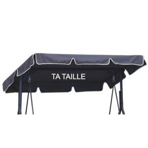 Ferocity Personnalis&eacute;e Toit de Rechange pour balancelle Canop&eacute;e pour Balancelle de Jardin balan&ccedil;oire Soleil Toit r&eacute;sistant au Soleil Ta Taille sur Commande Graphite [101] (ferocity-shop, neuf)
