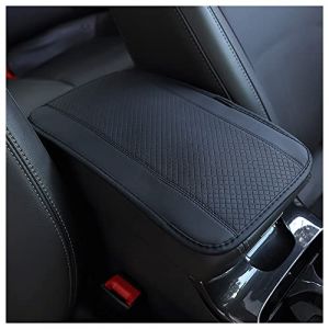 Coussin de Accoudoir Voiture Universel Four Seasons,Coussin Accoudoir en cuir en Fibre Gaufr&eacute;e pour le Repose Coude,Accoudoir Central Universel Accessoire Voiture Interieur (Noir) (GTLM, neuf)